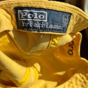 Polo Hat with leather strap. Excellent condition. Adult size.